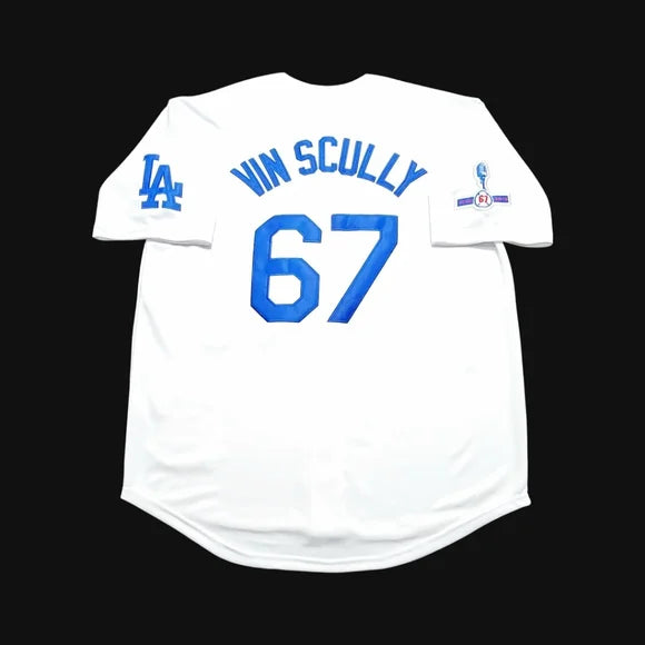 Vin Scully #67 Los Angeles Dodger Trikot (grau)